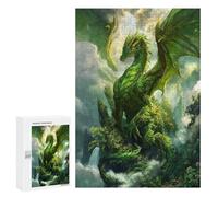 Jigsaws for Adults300 PCS Emerald Dragon Sovereign Jigsaw for Adults Toy Wall Decor Presents for Women Help The Brain Exercise 300 PCS