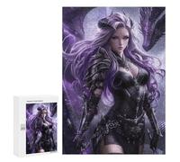 Jigsaws for Adults300 PCS Fantasy Dragon Warrior Woman Artwork Jigsaw Puzzles for Adults Staycation Kill Time Help The Brain Exercise Family Fun & Game Night 300 PCS