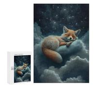 Jigsaws for Adults300 PCS Fox Dreams in Clouds Jigsaw for Adults Toy Wall Decor Presents for Women Help The Brain Exercise 300 PCS