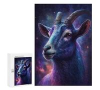 Jigsaws for Adults300 PCS Galactic Goat Portrait-5 Jigsaws for Adults Brain Teaser Game Analysis And Logic Stress Reduction Gifts 300 PCS
