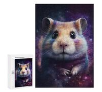 Jigsaws for Adults300 PCS Galactic Hamster Art Print -1 Jigsaws for Adults Brain Teaser Game Analysis And Logic Stress Reduction Gifts 300 PCS