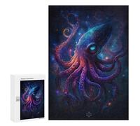 Jigsaws for Adults300 PCS Glowing Cosmic Octopus Art Print Jigsaws for Adults Brain Teaser Game Analysis And Logic Stress Reduction Gifts 300 PCS