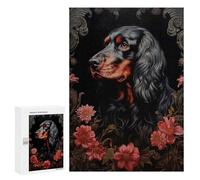 Jigsaws for Adults300 PCS Gordon Setter Jigsaw Puzzle Brain Teaser Game Analysis And Logic Deal As Gifts for The Whole Family 300 PCS
