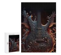 Jigsaws for Adults300 PCS Guitar Artwork Music Decor Jigsaws for Adults Brain Teaser Game Analysis And Logic Stress Reduction Gifts 300 PCS