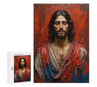 Jigsaws for Adults300 PCS Jesus in Redand Blue Robe Jigsaw for Adults Toy Wall Decor Presents for Women Help The Brain Exercise 300 PCS