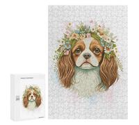 Jigsaws for Adults300 PCS Kings Charles Spaniel Dog Jigsaw Puzzle Brain Teaser Game Analysis And Logic Deal As Gifts for The Whole Family 300 PCS