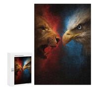 Jigsaws for Adults300 PCS Lion Vs Eagle Epic Face-off! Jigsaw Puzzles for Adults Staycation Kill Time Help The Brain Exercise Family Fun & Game Night 300 PCS