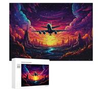 Jigsaws for Adults300 PCS Magical Sunset Flight Adventure -1 Teenagers Puzzles Hands-on Game Presents for Women Unique Birthday And Gifts 300 PCS