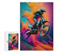 Jigsaws for Adults300 PCS Motocross Jigsaw for Adults Toy Wall Decor Presents for Women Help The Brain Exercise 300 PCS
