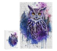 Jigsaws for Adults300 PCS Owl Paint Splatter Jigsaw for Adults Toy Wall Decor Presents for Women Help The Brain Exercise 300 PCS