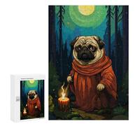 Jigsaws for Adults300 PCS Pug Wizard Retro Pixel Art Jigsaw for Adults Toy Wall Decor Presents for Women Help The Brain Exercise 300 PCS