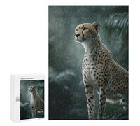 Jigsaws for Adults300 PCS Rainy Cheetah Encounter Jigsaw Puzzles for Adults Staycation Kill Time Help The Brain Exercise Family Fun & Game Night 300 PCS