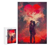 Jigsaws for Adults300 PCS Romantic Love Story Artwork Jigsaw Puzzles for Adults Staycation Kill Time Help The Brain Exercise Family Fun & Game Night 300 PCS
