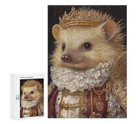 Jigsaws for Adults300 PCS Royal Hedgehog Portrait-2 Jigsaw Puzzles for Adults For Family Fun Challenging To Complete Learning Educational Toys 300 PCS