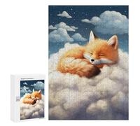 Jigsaws for Adults300 PCS Sleeping Red Fox Jigsaw for Adults Toy Wall Decor Presents for Women Help The Brain Exercise 300 PCS