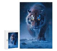 Jigsaws for Adults300 PCS Snowy Tiger Stalking Jigsaws for Adults Brain Teaser Game Analysis And Logic Stress Reduction Gifts 300 PCS