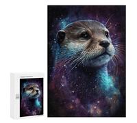 Jigsaws for Adults300 PCS Space Otter Art Print Jigsaws for Adults Brain Teaser Game Analysis And Logic Stress Reduction Gifts 300 PCS