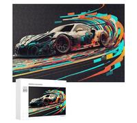 Jigsaws for Adults300 PCS Speeding Race Car Artwork Teenagers Puzzles Hands-on Game Presents for Women Unique Birthday And Gifts 300 PCS