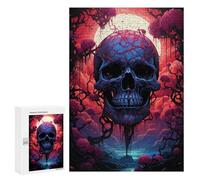 Jigsaws for Adults300 PCS Spooky Skull Forest Jigsaw Puzzles for Adults Staycation Kill Time Help The Brain Exercise Family Fun & Game Night 300 PCS