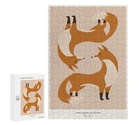 Jigsaws for Adults300 PCS Stylized Foxes Art Print Jigsaws for Adults Brain Teaser Game Analysis And Logic Stress Reduction Gifts 300 PCS