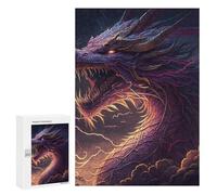 Jigsaws for Adults300 PCS Thundering Dragon in Stormy Sky Adult Jigsaw Puzzle DIY Toys Precision Cutting Deal As Gifts for The Whole Family 300 PCS