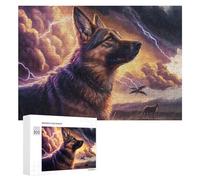 Jigsaws for Adults300 PCS Thunderstorm Adventure with German Shepherd Teenagers Puzzles Hands-on Game Presents for Women Unique Birthday And Gifts 300 PCS