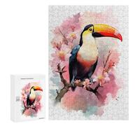 Jigsaws for Adults300 PCS Toucan Watercolor Teenagers Puzzles Hands-on Game Presents for Women Unique Birthday And Gifts 300 PCS