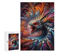 Jigsaws for Adults300 PCS Vibrant Dragon Vortex Jigsaw for Adults Toy Wall Decor Presents for Women Help The Brain Exercise 300 PCS