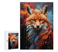 Jigsaws for Adults300 PCS Vulpine Majesty Red Fox Jigsaw for Adults Toy Wall Decor Presents for Women Help The Brain Exercise 300 PCS