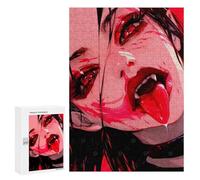 Jigsaws for Adults300 PCS Yandere Anime Vampire Girl Jigsaws for Adults Brain Teaser Game Analysis And Logic Stress Reduction Gifts 300 PCS