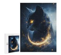 Jigsaws for Adults500 PCS Black Magic Cat Jigsaw for Adults Toy Wall Decor Presents for Women Help The Brain Exercise 500 PCS