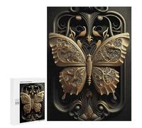 Jigsaws for Adults500 PCS Butterfly Golden Art Deco Jigsaws for Adults Brain Teaser Game Analysis And Logic Stress Reduction Gifts 500 PCS