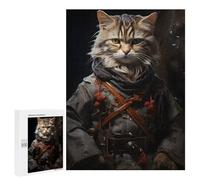 Jigsaws for Adults500 PCS Cat in Uniform Jigsaw for Adults Toy Wall Decor Presents for Women Help The Brain Exercise 500 PCS