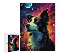 Jigsaws for Adults500 PCS Cosmic Canine Canvas-2 Jigsaw Puzzles for Adults Staycation Kill Time Help The Brain Exercise Family Fun & Game Night 500 PCS