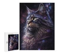 Jigsaws for Adults500 PCS Cosmic Cat Portrait-21 Jigsaws for Adults Brain Teaser Game Analysis And Logic Stress Reduction Gifts 500 PCS
