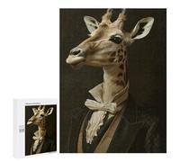 Jigsaws for Adults500 PCS Dapper Giraffe Portrait Jigsaws for Adults Brain Teaser Game Analysis And Logic Stress Reduction Gifts 500 PCS