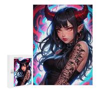 Jigsaws for Adults500 PCS Devilish Demon Girl Jigsaws for Adults Brain Teaser Game Analysis And Logic Stress Reduction Gifts 500 PCS