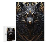 Jigsaws for Adults500 PCS Elegant Golden Legend Wolf Jigsaws for Adults Brain Teaser Game Analysis And Logic Stress Reduction Gifts 500 PCS