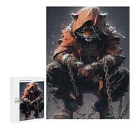 Jigsaws for Adults500 PCS Fantasy Tiger Warrior in Chains Jigsaws for Adults Brain Teaser Game Analysis And Logic Stress Reduction Gifts 500 PCS