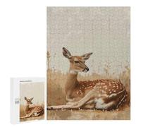Jigsaws for Adults500 PCS Fawn in Golden Field Jigsaw for Adults Toy Wall Decor Presents for Women Help The Brain Exercise 500 PCS