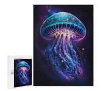 Jigsaws for Adults500 PCS Glowing Jellyfish Art Print-1 Jigsaws for Adults Brain Teaser Game Analysis And Logic Stress Reduction Gifts 500 PCS