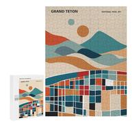 Jigsaws for Adults500 PCS Grand Teton National Park Jigsaws for Adults Brain Teaser Game Analysis And Logic Stress Reduction Gifts 500 PCS