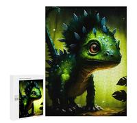 Jigsaws for Adults500 PCS Green Spiky Lizard in Forest Adult Jigsaw Puzzle DIY Toys Precision Cutting Deal As Gifts for The Whole Family 500 PCS