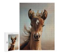 Jigsaws for Adults500 PCS Horse Pastel Crown Jigsaw for Adults Toy Wall Decor Presents for Women Help The Brain Exercise 500 PCS