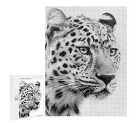 Jigsaws for Adults500 PCS Jaguar Face Black And Whit Jigsaws for Adults Brain Teaser Game Analysis And Logic Stress Reduction Gifts 500 PCS