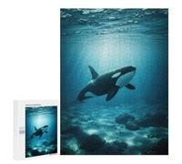 Jigsaws for Adults500 PCS Orca in Ocean Jigsaw for Adults Toy Wall Decor Presents for Women Help The Brain Exercise 500 PCS