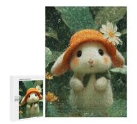 Jigsaws for Adults500 PCS Rainy Day Bunny-2 Jigsaw Puzzles for Adults Staycation Kill Time Help The Brain Exercise Family Fun & Game Night 500 PCS