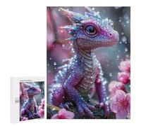 Jigsaws for Adults500 PCS Soft Pink Baby Dragon Jigsaw for Adults Toy Wall Decor Presents for Women Help The Brain Exercise 500 PCS
