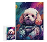 Jigsaws for Adults500 PCS Space Poodle Adventure -8 Jigsaw Puzzles for Adults Staycation Kill Time Help The Brain Exercise Family Fun & Game Night 500 PCS
