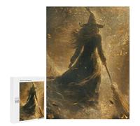 Jigsaws for Adults500 PCS Spooky Witch in Forest Jigsaw Puzzles for Adults For Family Fun Challenging To Complete Learning Educational Toys 500 PCS
